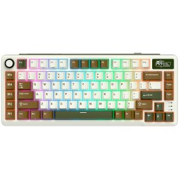 ROYAL KLUDGE RK L75 Palm Green Gaming Keyboard Cream switch