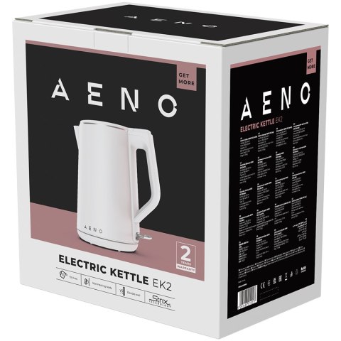 AENO EK2 Czajnik 1,5L podwójne ścianki, Strix biały