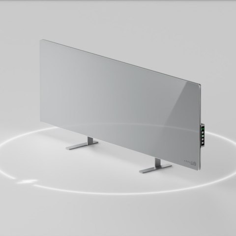 AENO GH5S Grzejnik szklany Smart 700W app+panel LED szary wtyczka EU