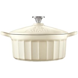 BUYDEEM Emaliowane naczynie żeliwne 2,9L, CP521, Oat White