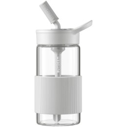 BUYDEEM Szklana butelka ze słomką 500 ml, CD1017, Oat White
