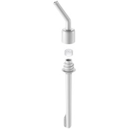 BUYDEEM Szklana butelka ze słomką 500 ml, CD1017, Oat White