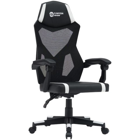 CANYON Fotel Gamingowy Flow MCH01 Mesh Czarno - Biały