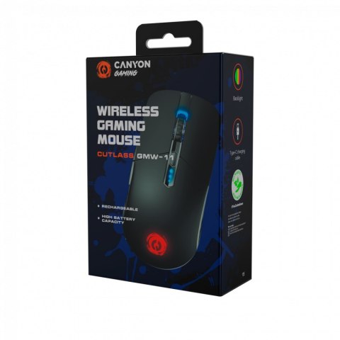 CANYON Gaming Mouse CUTLASS max DPI 2400 RGB Wireless Black