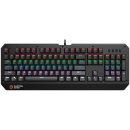 CANYON Klawiatura gamingowa Hazard GK-6 RGB US Przewodowa Czarna