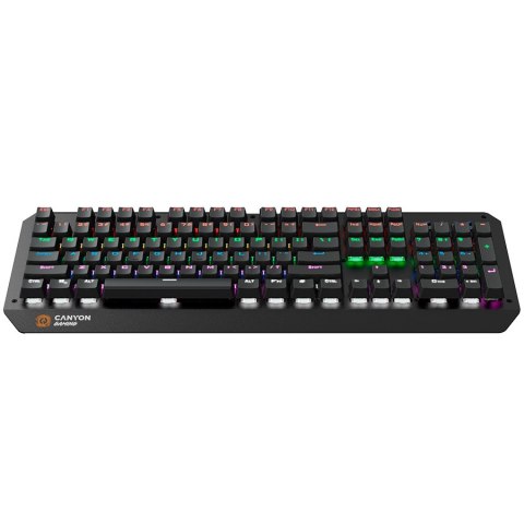 CANYON Klawiatura gamingowa Hazard GK-6 RGB US Przewodowa Czarna