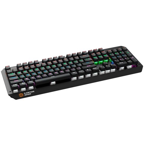 CANYON Klawiatura gamingowa Hazard GK-6 RGB US Przewodowa Czarna