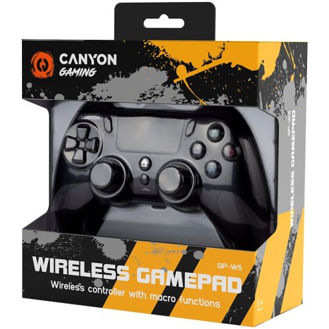 CANYON Kontroler bezprzewodowy GP-W5 PS4 Czarny