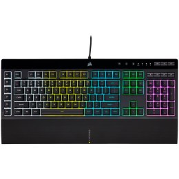 CORSAIR K55 RGB PRO Gaming Keyboard, Backlit Zoned RGB LED, Rubberdome