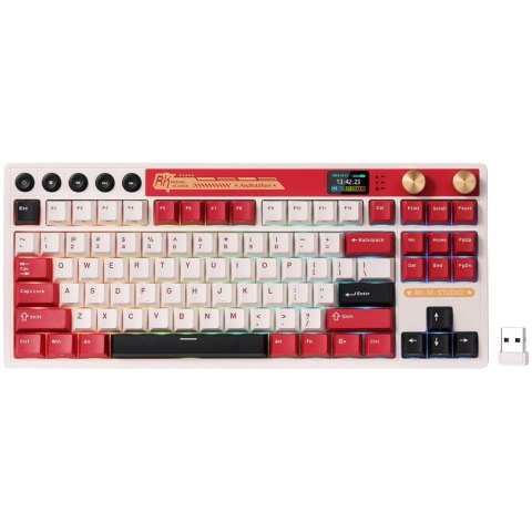 ROYAL KLUDGE RK M87 Famicom Gaming Keyboard Cream switch