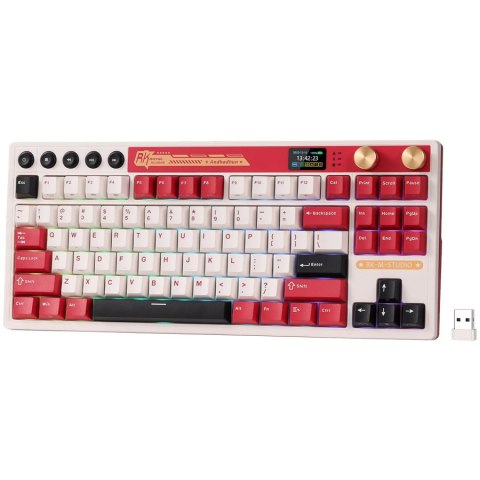 ROYAL KLUDGE RK M87 Famicom Gaming Keyboard Cream switch