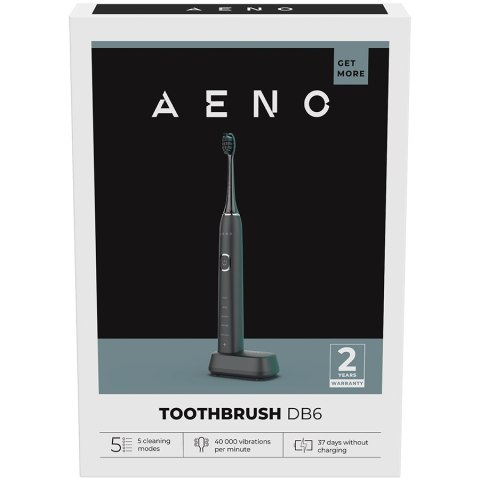 AENO DB6 Szczoteczka soniczna 46000 RPM 5 trybów 40 dni IPX7 czarna