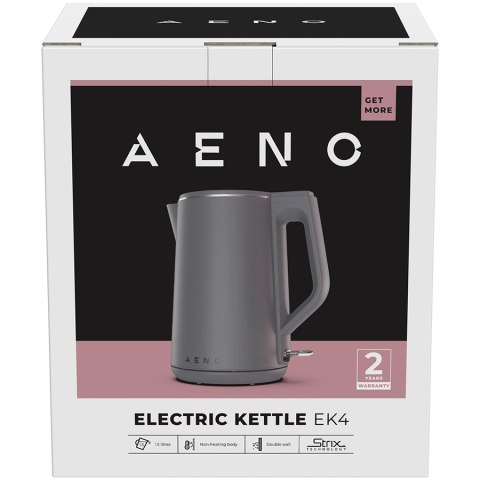 AENO EK4 Czajnik 1,5L podwójne ścianki, Strix szary