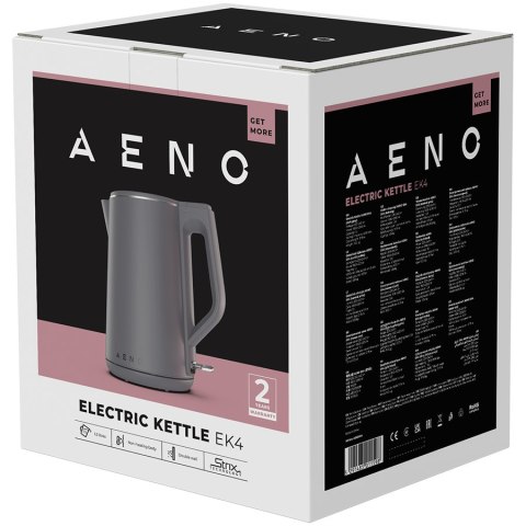 AENO EK4 Czajnik 1,5L podwójne ścianki, Strix szary