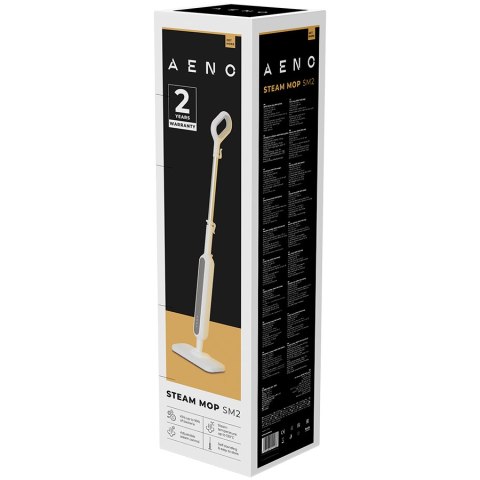 AENO SM2 Mop parowy 1200W 3 tryby 130°C 275 ml funkcja samostania biały