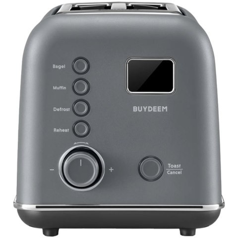 BUYDEEM Automatyczny Metalowy Toster na 2 kromki, DT730E, Ink Grey, EU