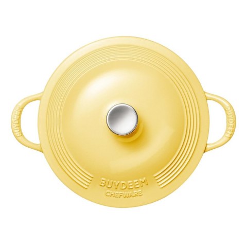 BUYDEEM Emaliowane naczynie żeliwne 3,3L, CP581, Mellow Yellow