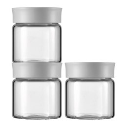 BUYDEEM Szklane słoiczki 200ml z nakrętką wze Nordic Grey, CS1001