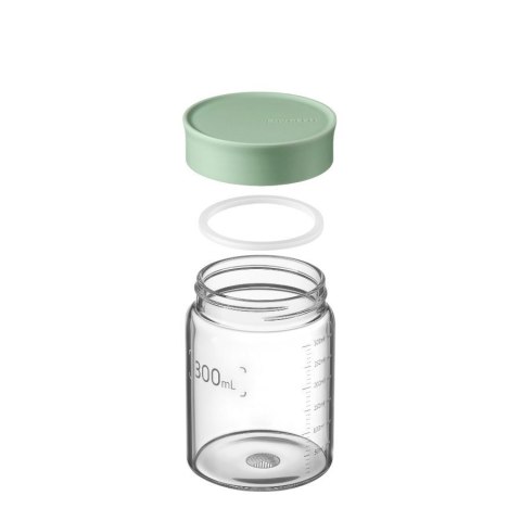BUYDEEM Szklane słoiczki 300ml z nakrętką wze Cozy Greenish, CS1002/A1
