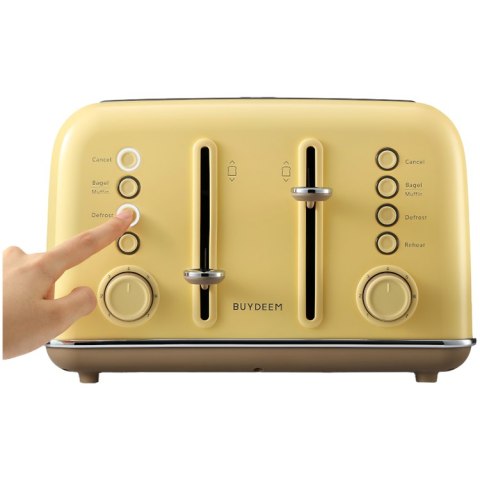 BUYDEEM Toster na 4 kromki, DT640E, Mellow Yellow, EU