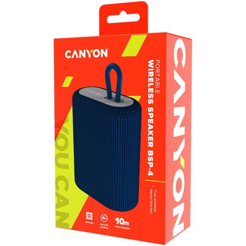 CANYON Głośnik Bluetooth BSP-4 5W Radio FM Niebieski