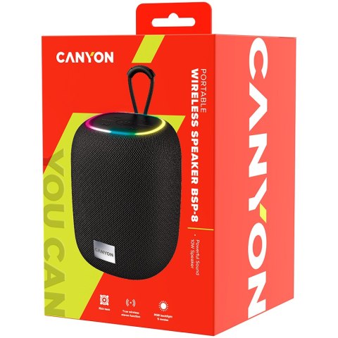 CANYON Głośnik Bluetooth BSP-8 10W Czarny
