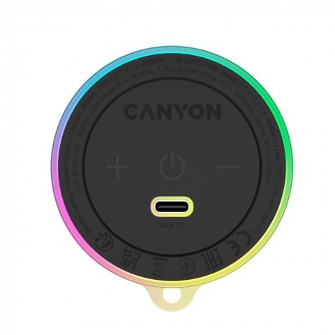 CANYON Głośnik Magnetyczny OnMove 13 BT 5 W Czarny