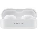 CANYON Słuchawki dokanałowe TWS-1 Białe