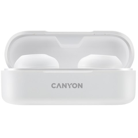 CANYON Słuchawki dokanałowe TWS-1 Białe