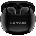 CANYON Słuchawki dokanałowe TWS-5 Etui Czarne