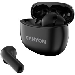 CANYON Słuchawki dokanałowe TWS-5 Etui Czarne