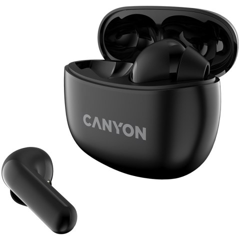CANYON Słuchawki dokanałowe TWS-5 Etui Czarne