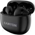 CANYON Słuchawki dokanałowe TWS-5 Etui Czarne