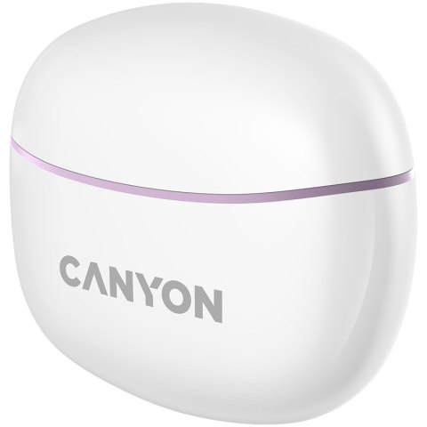 CANYON Słuchawki dokanałowe TWS-5 Etui Fioletowe