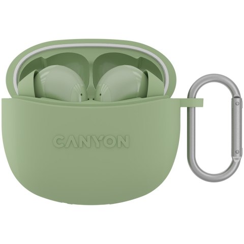 CANYON Słuchawki dokanałowe TWS-5 Etui Zielone