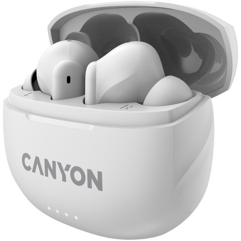 CANYON Słuchawki dokanałowe TWS-8 ENC Białe