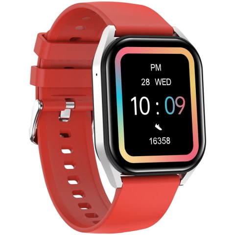 CANYON Smartwatch Chatter SW-58 BT-CALL Srebrno -Czerwony