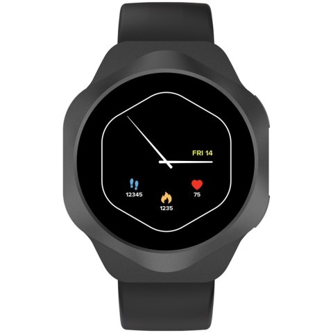CANYON Smartwatch Hexagon 88 Rozmowy Bluetooth Czarny