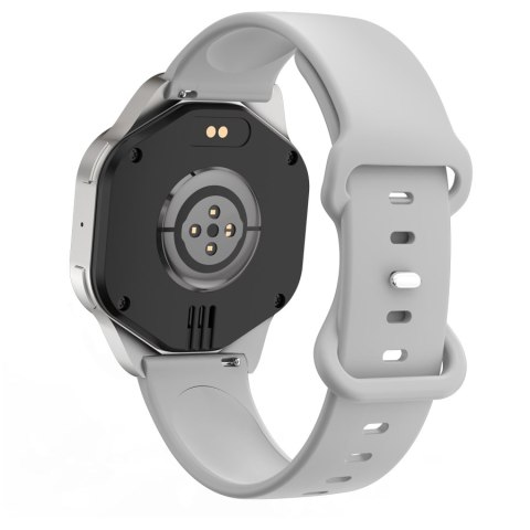 CANYON Smartwatch Hexagon 88 Rozmowy Bluetooth Srebrny
