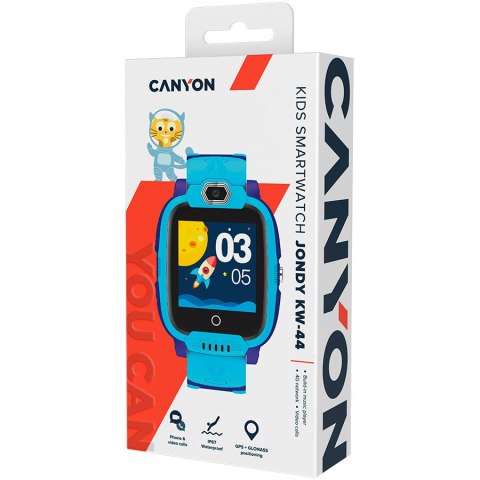 CANYON Smartwatch Jondy KW-44 4G Kamera GPS Muzyka Niebieski