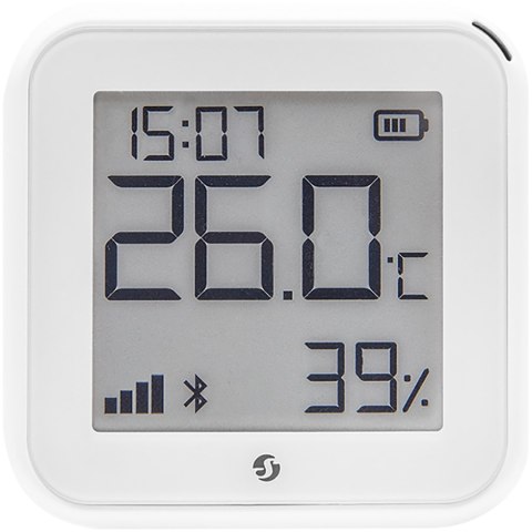 SHELLY H&T Gen 3 Matte White Wyświetlacz z czujnikiem temp i wilgotności biały
