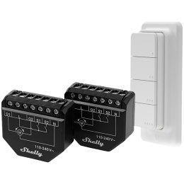 SHELLY Shutter x2 + BLU RC Button4 Pack 2x Moduł plus pilot czeroprzyciskowy