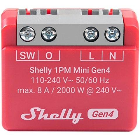 SHELLY 1PM Mini Gen4 1-kanałowy mini moduł z pomiarem mocy