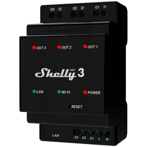SHELLY Pro 3 3-kanałowy sterownik