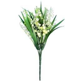 BUKIET 5 GAŁĄZEK Z KONWALIAMI 30 CM KOLOR BIAŁY