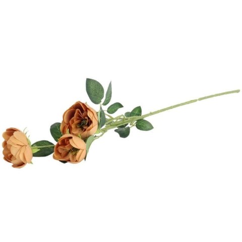 Brązowe Mini Piwonie - Sztuczne Kwiaty do Dekoracji, Wysokość 65 cm