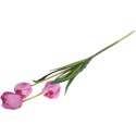 Gałązka 3 TULIPANÓW 80 CM FIOLETOWA