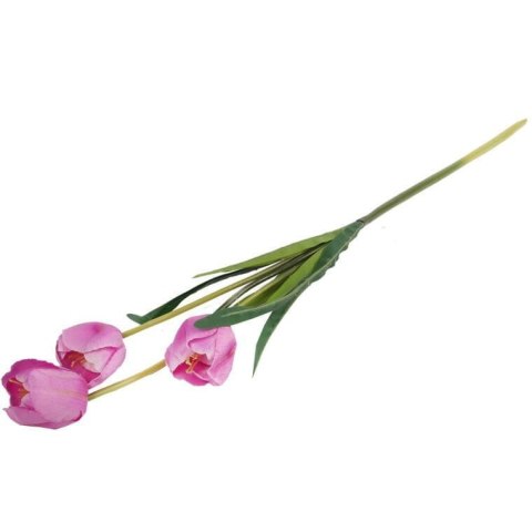 Gałązka 3 TULIPANÓW 80 CM FIOLETOWA