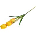 Gałązka 3 TULIPANÓW 80 CM ŻÓŁTA