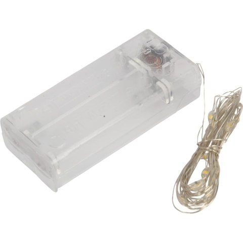 LAMPKI 10 LED ŚWIATEŁKA MIKRO DRUCIKI NA BATERIE ŚWIATŁO CIEPŁE BIAŁE